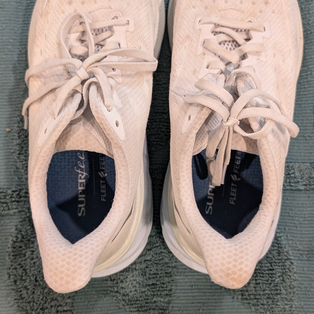 Hoka One One White Running Shoes